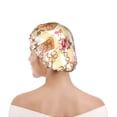 thumbnail image 1 of Kdxio Key Lock And Flowers Print Shower Cap for Women,Elastic and Reusable,Double Waterproof Layers Bathing Hat, 1 of 6
