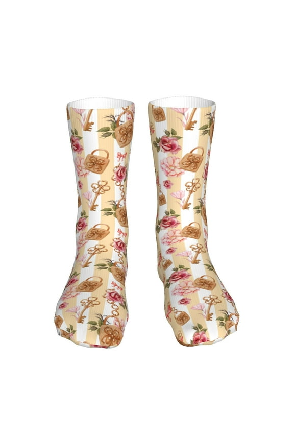 Key Lock And Flowers