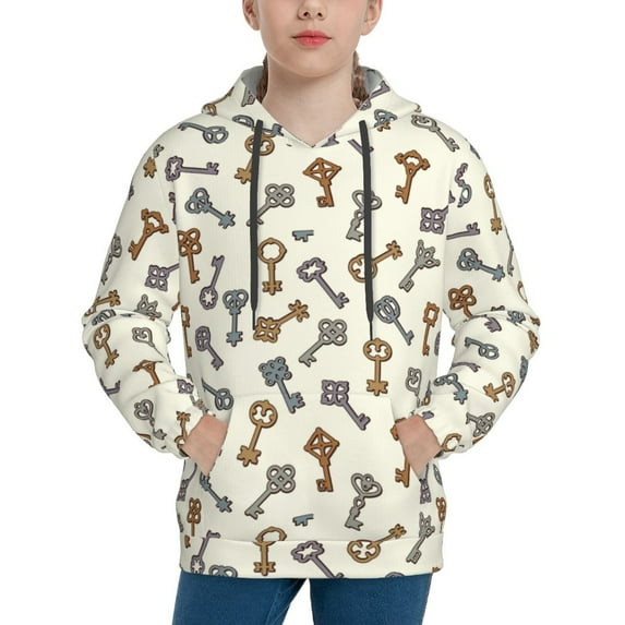 Kdxio Keys1 Pattern Boys Athletic Unisex Boys Girls Hoodie with Pocket Sweatshirts-Large