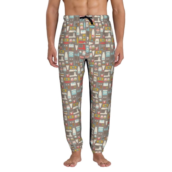 Kdxio Kitchen Food Pattern Joggers,Sweatpants for Men with Pockets-Small