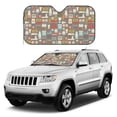 thumbnail image 1 of Kdxio Kitchen Food Print Windshield Sun Shade, Foldable Sun Blocker for Car,Truck,SUV Automotive Interior Sun Protection,Reflective Shade for Front Windshield(Small), 1 of 6