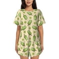 thumbnail image 1 of Kdxio Kiwi Ice Cream Print Pajamas Sets for Women Short-Sleeved Pjs with Lounge Shorts Two Piece Sleepwear S-4XL, 1 of 9