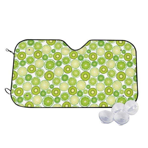 Kdxio Kiwi Lemon Print Windshield Sun Shade,UV Rays and Sun Heat Protection,Sunshade for Car Windshield,Car Shade Front Windshield - Medium