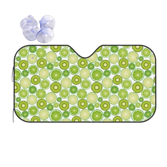 Kdxio Kiwi Lemon Print Front Windshield Sun Shade,Folding Auto Sunshade for Car Truck SUV-Small