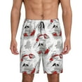 thumbnail image 1 of Kdxio Koi Fish Print Mens Sleep Shorts Bottoms Soft Comfy Pajama Wear Pants with Drawstring Pockets, 1 of 7
