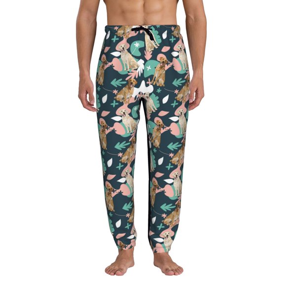 Kdxio Labrador Retriever Dog Pattern Joggers,Sweatpants for Men with Pockets-Medium