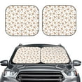 thumbnail image 1 of Kdxio Labrador Retriever Dog Print 2-Piece Sun Shade Front Windshield - Foldable Car Front Window Sunshades for Most Sedans SUV Truck, 1 of 6