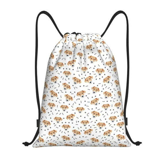 Kdxio Labrador Retriever Dog Print Drawstring Backpack Bag,Waterproof Draw String Back Sack, Gym Drawstring Bags Swim Bag For Unisex