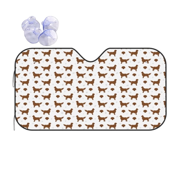 Kdxio Labrador Retriever Dog Print Front Windshield Sun Shade,Folding Auto Sunshade for Car Truck SUV-Medium