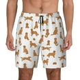thumbnail image 1 of Kdxio Labrador Retriever Dog Print Men's Swim Trunks with Compression Liner 7 Inch Inseam Quick Dry Swim Shorts, 1 of 7