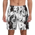 thumbnail image 1 of Kdxio Labrador Retriever Dog Print Men's Swim Trunks with Compression Liner 7 Inch Inseam Quick Dry Swim Shorts, 1 of 7
