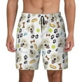 thumbnail image 1 of Kdxio Labrador Retriever Dog Print Men's Swim Trunks with Compression Liner 7 Inch Inseam Quick Dry Swim Shorts, 1 of 7