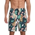 thumbnail image 1 of Kdxio Labrador Retriever Dog Print Mens Sleep Shorts Bottoms Soft Comfy Pajama Wear Pants with Drawstring Pockets, 1 of 7