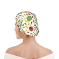 thumbnail image 1 of Kdxio Ladybug And Wild Flowers Print Shower Cap for Women,Elastic and Reusable,Double Waterproof Layers Bathing Hat, 1 of 6