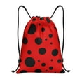 thumbnail image 1 of Kdxio Ladybug Pattern Print Drawstring Backpack Bag,Waterproof Draw String Back Sack, Gym Drawstring Bags Swim Bag For Unisex, 1 of 9