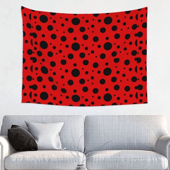 Kdxio Ladybug Pattern Wall Hanging Tapestries Banner For Bedroom College Dorm Home Living Room Party Decor 29X37 In