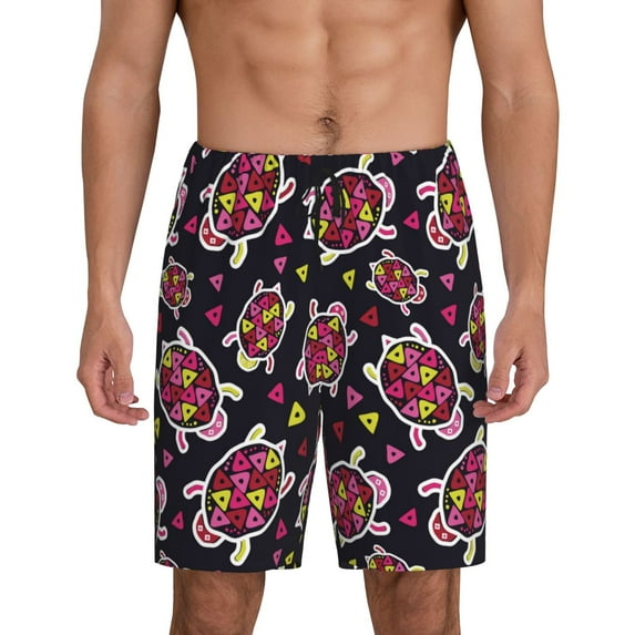 Kdxio Ladybug Print Mens Sleep Shorts Bottoms Soft Comfy Pajama Wear Pants with Drawstring Pockets