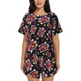 thumbnail image 1 of Kdxio Ladybug Print Pajamas Sets for Women Short-Sleeved Pjs with Lounge Shorts Two Piece Sleepwear S-4XL, 1 of 9