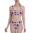 thumbnail image 1 of Kdxio Ladybug for Womens High Waisted Bikini Top Sports Style Two Piece Bathing Suits, 1 of 5