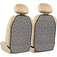 thumbnail image 1 of Kdxio Ladybugs on Black and White Striped Print 2 Pack Car Kick Mat Seat Cover Back Protector Mat with Pockets for Organizer Backseat Protector and Storage Anti Kick Pad for Vehicles, 1 of 1