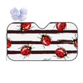 thumbnail image 1 of Kdxio Ladybugs on Black and White Striped1 Print Front Windshield Sun Shade,Folding Auto Sunshade for Car Truck SUV-Medium, 1 of 7