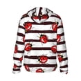 thumbnail image 1 of Kdxio Ladybugs on Black and White Striped1 Print Women Men Sun Protection UPF 50+ Jackets Zip Up Long Sleeve Hoodie Hiking Lightweight with Pockets, 1 of 7