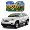 thumbnail image 1 of Kdxio Landscape With Sunflowers Print Windshield Sun Shade, Foldable Sun Blocker for Car,Truck,SUV Automotive Interior Sun Protection,Reflective Shade for Front Windshield(Small), 1 of 7