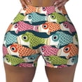 thumbnail image 1 of Kdxio Lantern Koi Fish Print Workout Shorts for Women Seamless Soft Smooth Gym Yoga Scrunch Active Shorts, 1 of 5