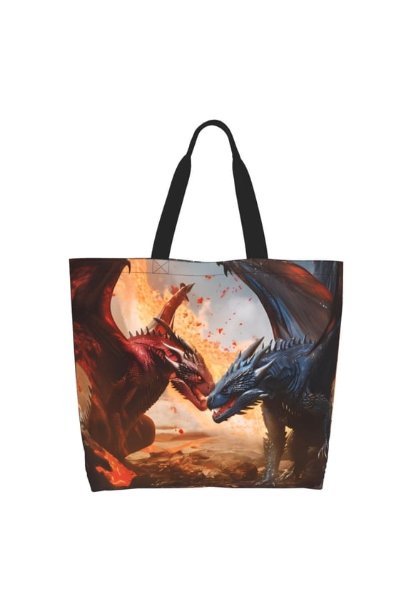 Lava Dragon Casual Tote Bags Women Big Capacity Shoulder Bag for Women Travel Shoulder Bags Handbags
