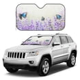 thumbnail image 1 of Kdxio Lavender and Butterfly Print Windshield Sun Shade, Foldable Sun Blocker for Car,Truck,SUV Automotive Interior Sun Protection,Reflective Shade for Front Windshield(Medium), 1 of 7