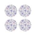 thumbnail image 1 of Kdxio Lavender Flowers Funny Coasters,4 Pcs Leather Coasters,Housewarming Gifts,Protect Furniture from Water Marks Scratch and Damage, 1 of 8