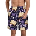 thumbnail image 1 of Kdxio Lavender Flowers Pattern Mens Casual Shorts - Drawstring Summer Beach Sports Shorts for Men, 1 of 9