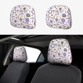 thumbnail image 1 of Kdxio Lavender Flowers Pattern Print 2 Piece Car Head Rest Covers Set Auto Front/Rear Seats Headrest Cover Universal Fit Most Cars,Sedan, SUV, 1 of 9