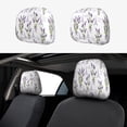 thumbnail image 1 of Kdxio Lavender Flowers Pattern Print 2 Piece Car Head Rest Covers Set Auto Front/Rear Seats Headrest Cover Universal Fit Most Cars,Sedan, SUV, 1 of 9