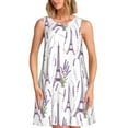 thumbnail image 1 of Kdxio Lavender Flowers Pattern Summer Dresses for Women Beac Sleeveless Vintage Floral Flowy Pocket Tshirt Tank Sundresses, 1 of 7