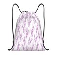 thumbnail image 1 of Kdxio Lavender Flowers Print Drawstring Backpack Bag,Waterproof Draw String Back Sack, Gym Drawstring Bags Swim Bag For Unisex, 1 of 9