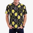 thumbnail image 1 of Kdxio Lavender Flowers Print Men's Short Sleeve Polo Shirt,Midweight Men's Shirt, 1 of 6