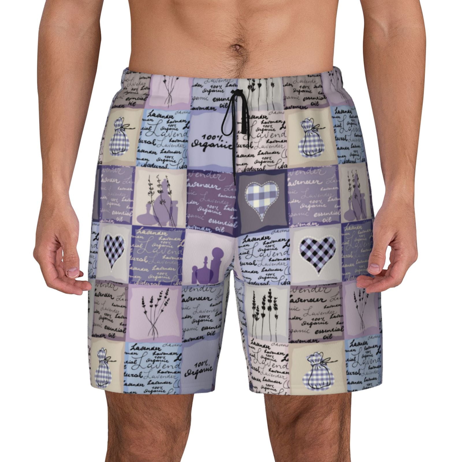 Men's Swim Trunks - Lilac Love