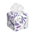 thumbnail image 1 of Kdxio Lavender Flowers Print Tissue Box Cover,Square Decorative PU Leather Facial Paper Case Organizer Holder Dispenser for Bathroom,Night Stands,Desk,Car 5.2''X5.2''X5.2'', 1 of 8