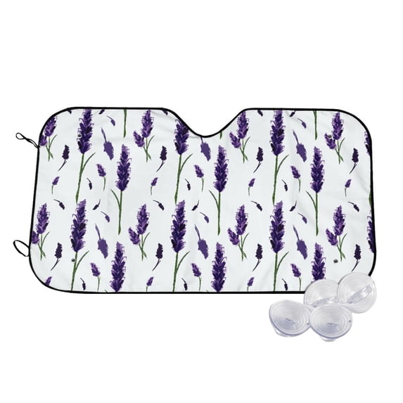 Kdxio Lavender Flowers Print Windshield Sun Shade,UV Rays and Sun Heat Protection,Sunshade for Car Windshield,Car Shade Front Windshield -