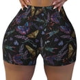 thumbnail image 1 of Kdxio Lavender Flowers Print Workout Shorts for Women Seamless Soft Smooth Gym Yoga Scrunch Active Shorts, 1 of 9