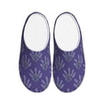thumbnail image 1 of Kdxio Lavender Flowers Women's Men's Slippers Plush Slip-On House Slipper for Winter Indoor Soft Cushion Non-slip Fluffy Slides Slippers-35/36, 1 of 7