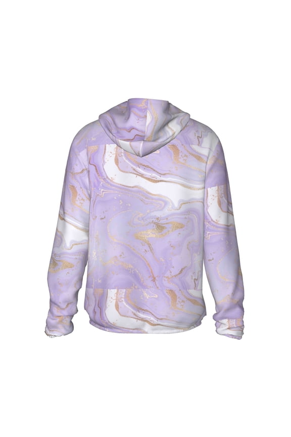 Lavender Glitter Foil Stripes Print Women Men Sun Protection UPF 50+ Jackets Zip Up Long Sleeve Hoodie Hiking Lightweight with Pockets