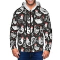 thumbnail image 1 of Kdxio Laying Hens And Roosters Print Men Hoodies Casual Hoodies for Men with Zip Pockets Full Zip Long Sleeve Sweatshirt Sports Hooded Jacket-Small, 1 of 5