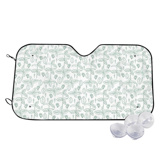 Kdxio Leaf Print Print Windshield Sun Shade,UV Rays and Sun Heat Protection,Sunshade for Car Windshield,Car Shade Front Windshield - Small