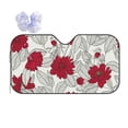 thumbnail image 1 of Kdxio Leaves And Anemone Flowers In Red Grey Print Front Windshield Sun Shade,Folding Auto Sunshade for Car Truck SUV-Small, 1 of 1