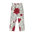 thumbnail image 1 of Kdxio Leaves And Anemone Print Men's Sleep Pajama Pant Lounge Pants with Pockets, 1 of 8