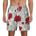 thumbnail image 1 of Kdxio Leaves Print Men'S Swim Trunks With Compression Liner 7 Inch Inseam Quick Dry Swim Shorts, 1 of 7