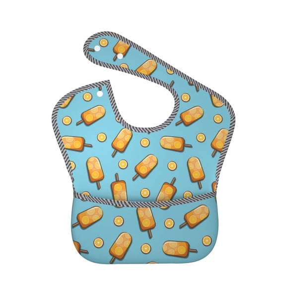 Kdxio Lemon Ice Cream Bibs For Babies, Baby Bibs for Eating, Toddler Bibs, Waterproof Bibs, Feeding Bibs, for Toddlers, Boys, Girls