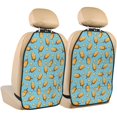 thumbnail image 1 of Kdxio Lemon Ice Cream Print 2 Pack Car Kick Mat Seat Cover Back Protector Mat with Pockets for Organizer Backseat Protector and Storage Anti Kick Pad for Vehicles, 1 of 1